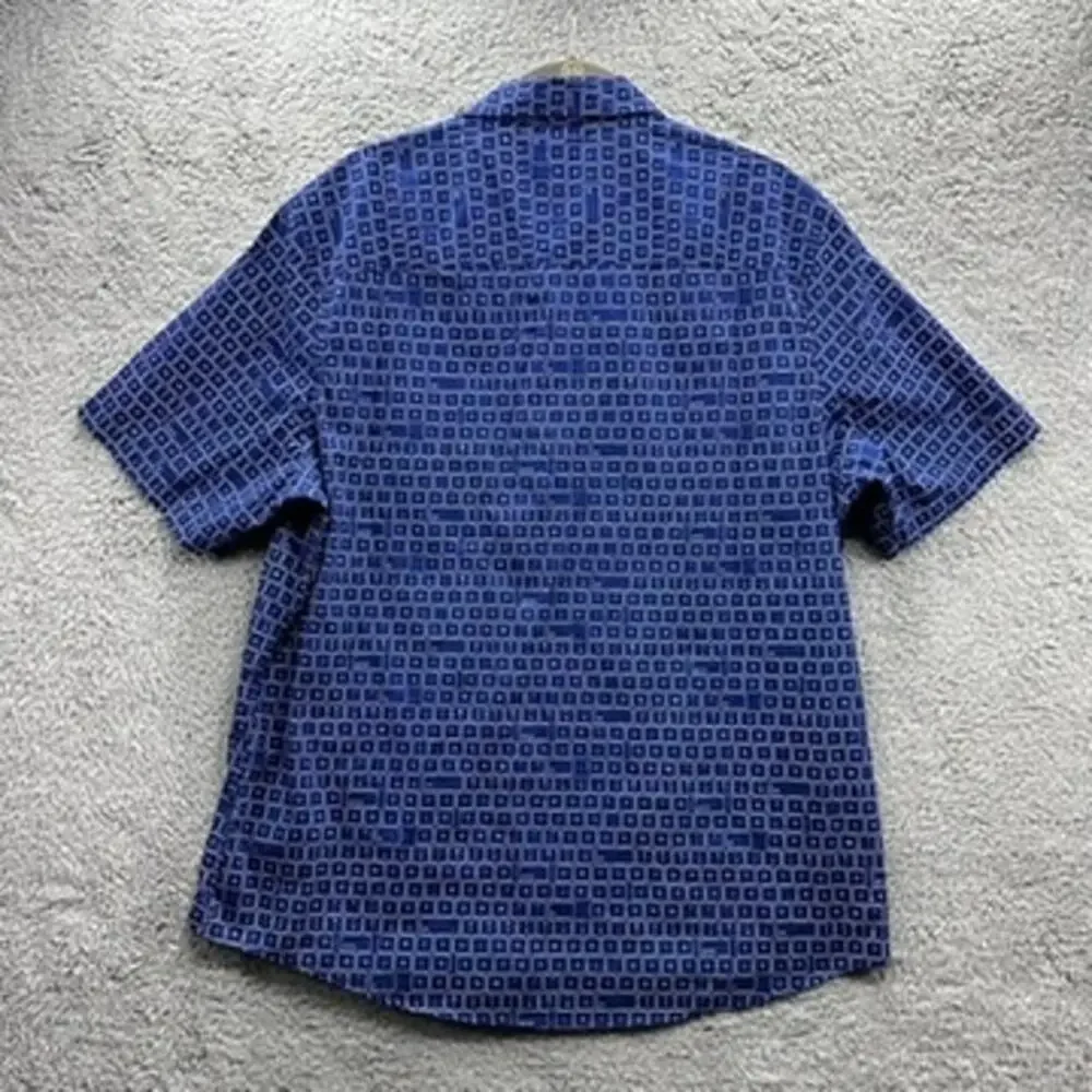 Alfani Men's XL Short Sleeve Button Up Computer Keyboard Shirt Unique Casual EUC